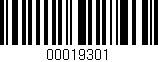 Código de barras (EAN, GTIN, SKU, ISBN): '00019301'