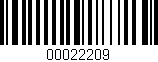 Código de barras (EAN, GTIN, SKU, ISBN): '00022209'
