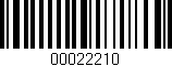 Código de barras (EAN, GTIN, SKU, ISBN): '00022210'