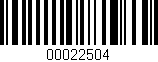 Código de barras (EAN, GTIN, SKU, ISBN): '00022504'