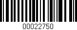 Código de barras (EAN, GTIN, SKU, ISBN): '00022750'