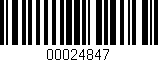 Código de barras (EAN, GTIN, SKU, ISBN): '00024847'
