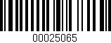 Código de barras (EAN, GTIN, SKU, ISBN): '00025065'