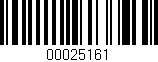 Código de barras (EAN, GTIN, SKU, ISBN): '00025161'