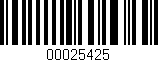 Código de barras (EAN, GTIN, SKU, ISBN): '00025425'