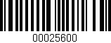 Código de barras (EAN, GTIN, SKU, ISBN): '00025600'