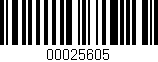 Código de barras (EAN, GTIN, SKU, ISBN): '00025605'