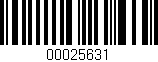Código de barras (EAN, GTIN, SKU, ISBN): '00025631'