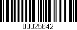Código de barras (EAN, GTIN, SKU, ISBN): '00025642'