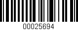 Código de barras (EAN, GTIN, SKU, ISBN): '00025694'