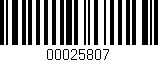 Código de barras (EAN, GTIN, SKU, ISBN): '00025807'