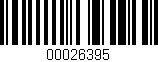 Código de barras (EAN, GTIN, SKU, ISBN): '00026395'