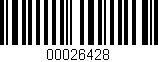 Código de barras (EAN, GTIN, SKU, ISBN): '00026428'