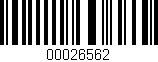 Código de barras (EAN, GTIN, SKU, ISBN): '00026562'