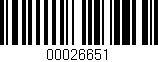 Código de barras (EAN, GTIN, SKU, ISBN): '00026651'