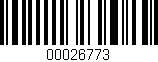 Código de barras (EAN, GTIN, SKU, ISBN): '00026773'