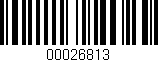 Código de barras (EAN, GTIN, SKU, ISBN): '00026813'
