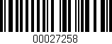 Código de barras (EAN, GTIN, SKU, ISBN): '00027258'