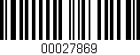 Código de barras (EAN, GTIN, SKU, ISBN): '00027869'