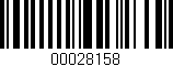 Código de barras (EAN, GTIN, SKU, ISBN): '00028158'