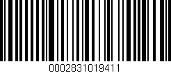 Código de barras (EAN, GTIN, SKU, ISBN): '0002831019411'