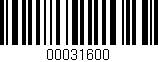 Código de barras (EAN, GTIN, SKU, ISBN): '00031600'