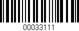 Código de barras (EAN, GTIN, SKU, ISBN): '00033111'
