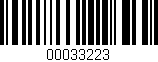Código de barras (EAN, GTIN, SKU, ISBN): '00033223'