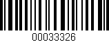 Código de barras (EAN, GTIN, SKU, ISBN): '00033326'