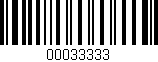 Código de barras (EAN, GTIN, SKU, ISBN): '00033333'