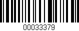 Código de barras (EAN, GTIN, SKU, ISBN): '00033379'