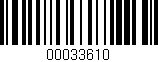 Código de barras (EAN, GTIN, SKU, ISBN): '00033610'