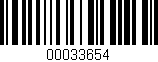 Código de barras (EAN, GTIN, SKU, ISBN): '00033654'
