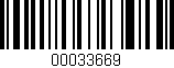 Código de barras (EAN, GTIN, SKU, ISBN): '00033669'