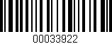 Código de barras (EAN, GTIN, SKU, ISBN): '00033922'