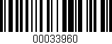 Código de barras (EAN, GTIN, SKU, ISBN): '00033960'