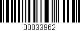 Código de barras (EAN, GTIN, SKU, ISBN): '00033962'