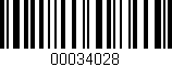 Código de barras (EAN, GTIN, SKU, ISBN): '00034028'