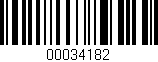 Código de barras (EAN, GTIN, SKU, ISBN): '00034182'