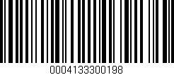 Código de barras (EAN, GTIN, SKU, ISBN): '0004133300198'