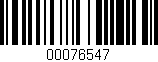 Código de barras (EAN, GTIN, SKU, ISBN): '00076547'