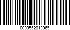 Código de barras (EAN, GTIN, SKU, ISBN): '0008562018365'