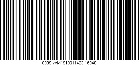 Código de barras (EAN, GTIN, SKU, ISBN): '0009-WM1919611423-16048'