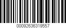 Código de barras (EAN, GTIN, SKU, ISBN): '00092636319557'