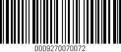 Código de barras (EAN, GTIN, SKU, ISBN): '0009270070072'
