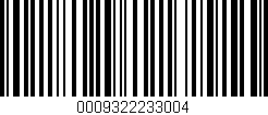 Código de barras (EAN, GTIN, SKU, ISBN): '0009322233004'