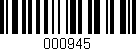 Código de barras (EAN, GTIN, SKU, ISBN): '000945'