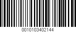 Código de barras (EAN, GTIN, SKU, ISBN): '0010103402144'
