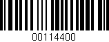 Código de barras (EAN, GTIN, SKU, ISBN): '00114400'