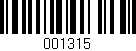 Código de barras (EAN, GTIN, SKU, ISBN): '001315'